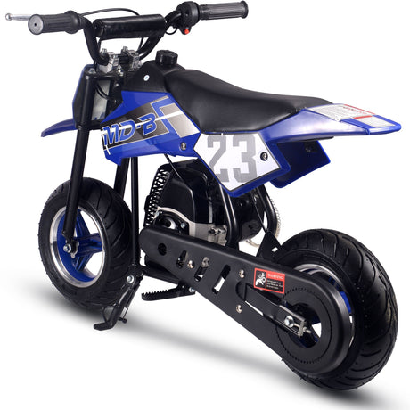 MotoTec Supermoto 50cc 2-Stroke Kids Dirt Bike - Blue