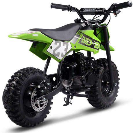 MotoTec Supermoto 50cc 2-Stroke Kids Dirt Bike - Green