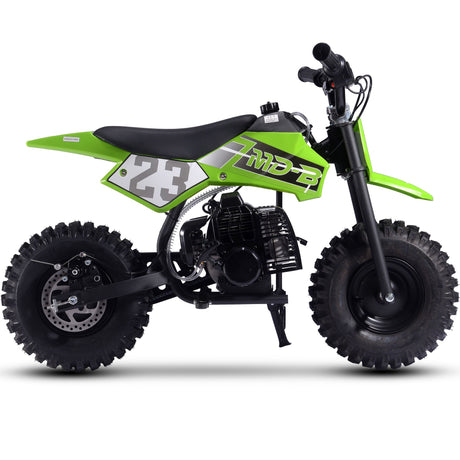 MotoTec Supermoto 50cc 2-Stroke Kids Dirt Bike - Green
