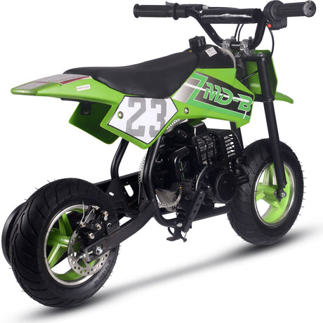 MotoTec Supermoto 50cc 2-Stroke Kids Dirt Bike - Green