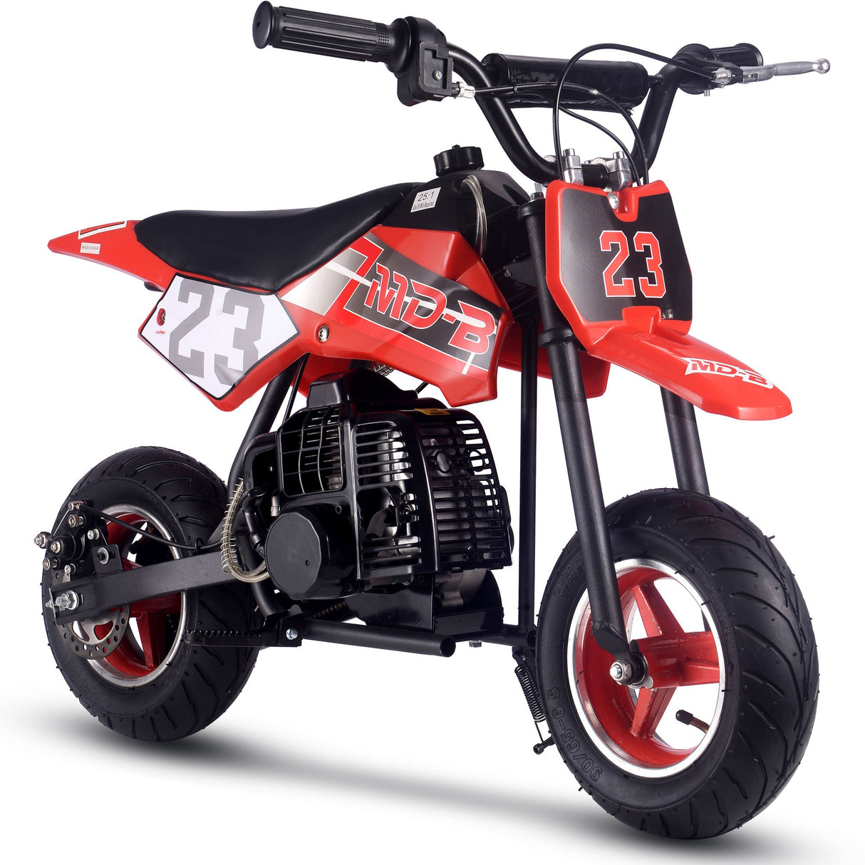 MotoTec Supermoto 50cc 2-Stroke Kids Dirt Bike - Red