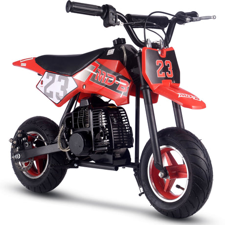 MotoTec Supermoto 50cc 2-Stroke Kids Dirt Bike - Red