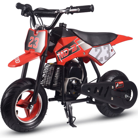 MotoTec Supermoto 50cc 2-Stroke Kids Dirt Bike - Red