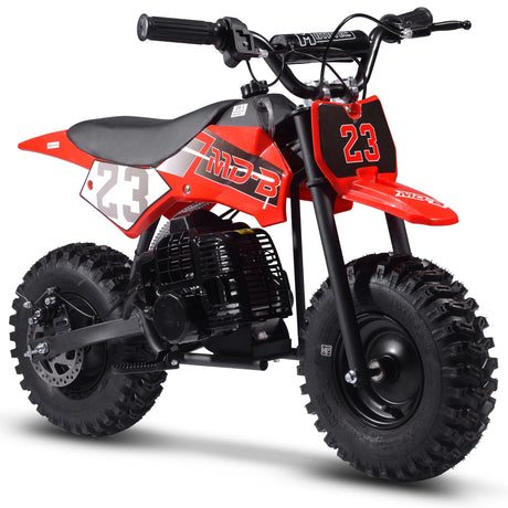 MotoTec Supermoto 50cc 2-Stroke Kids Dirt Bike - Red