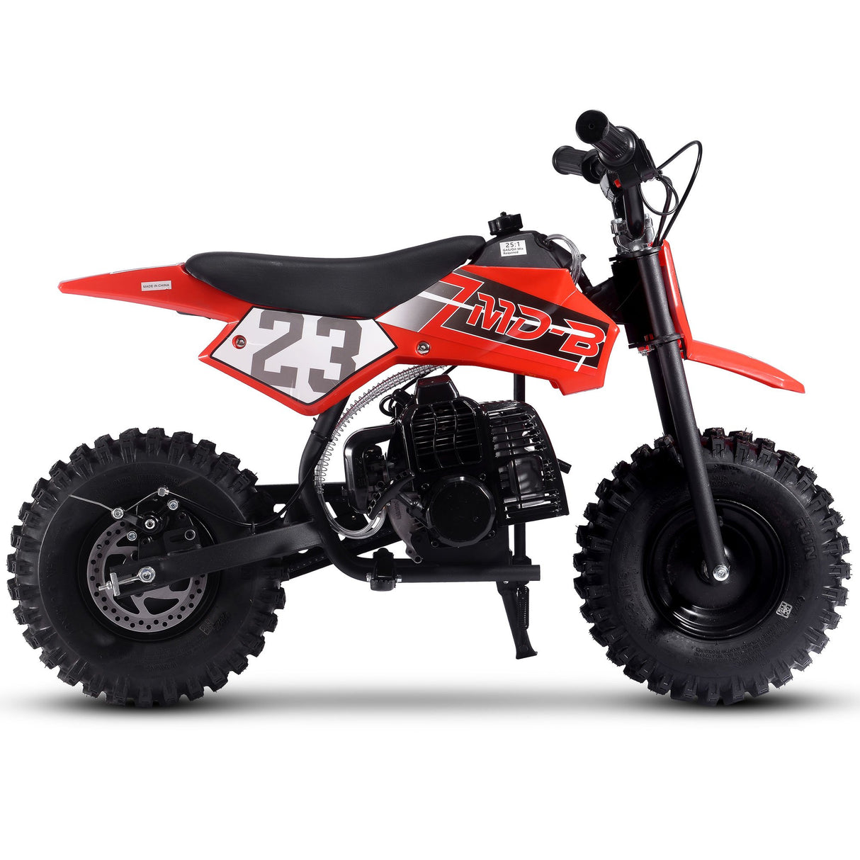 MotoTec Supermoto 50cc 2-Stroke Kids Dirt Bike - Red