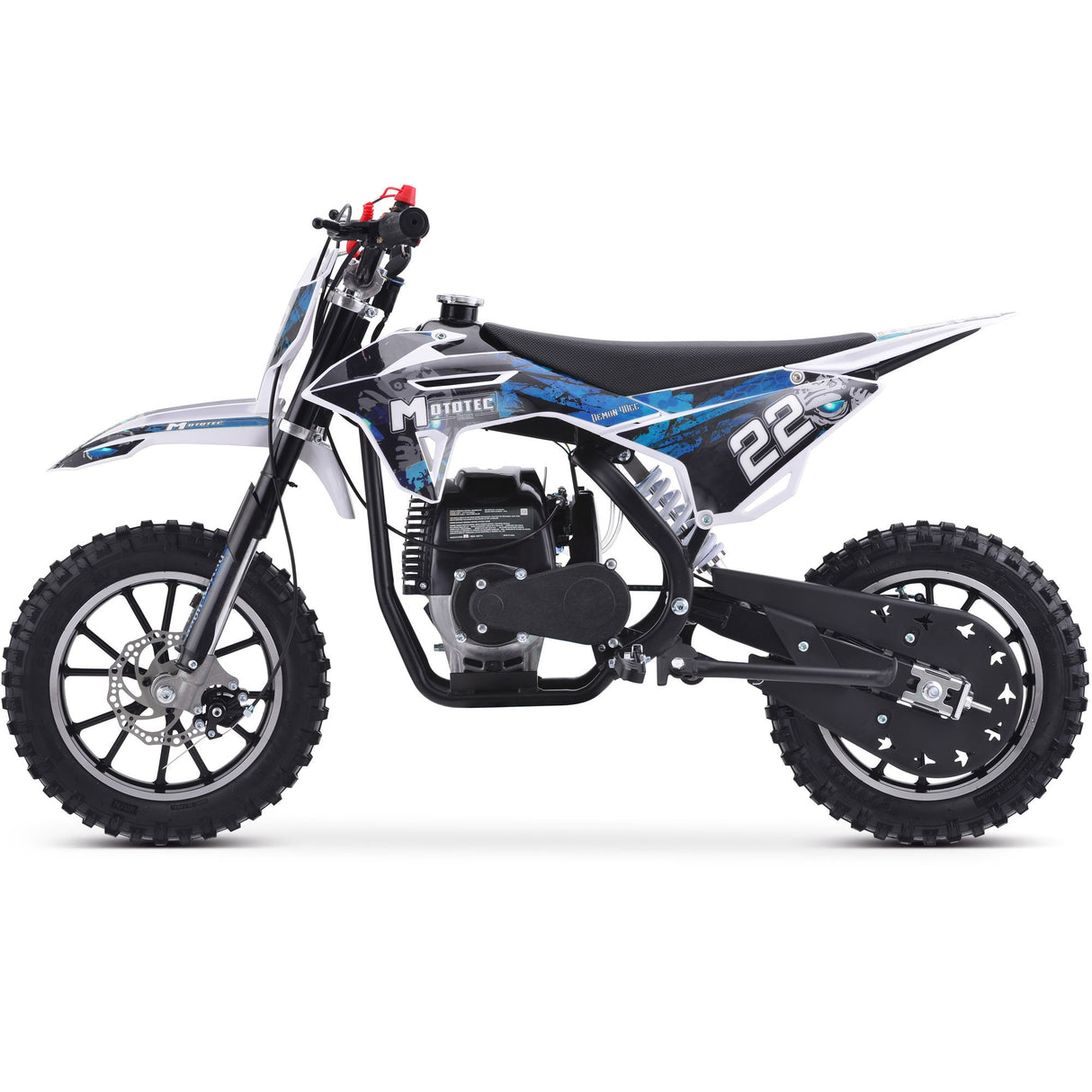 MotoTec Demon 40cc 4-Stroke Kids Gas Dirt Bike - Blue