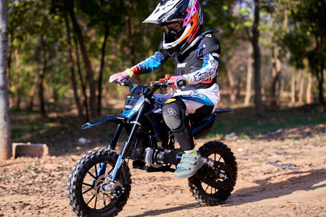 MotoTec - Demon 40cc 4-Stroke Kids Gas Dirt Bike Blue