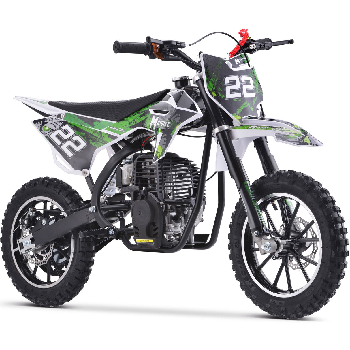 MotoTec Demon 40cc 4-Stroke Kids Gas Dirt Bike - Green