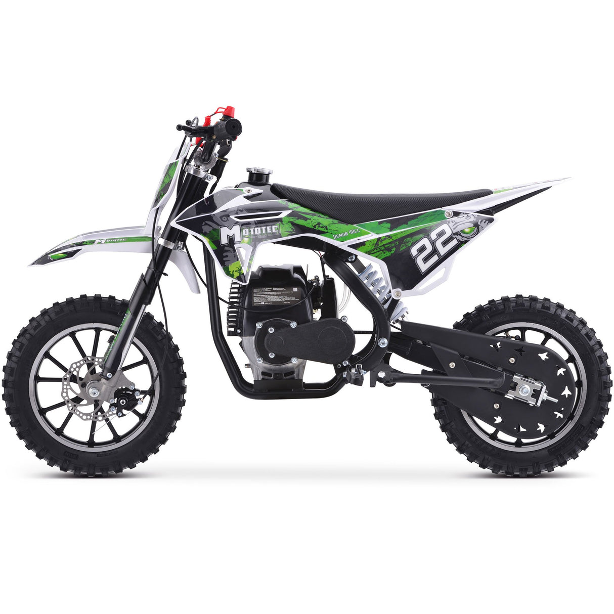 MotoTec Demon 40cc 4-Stroke Kids Gas Dirt Bike - Green