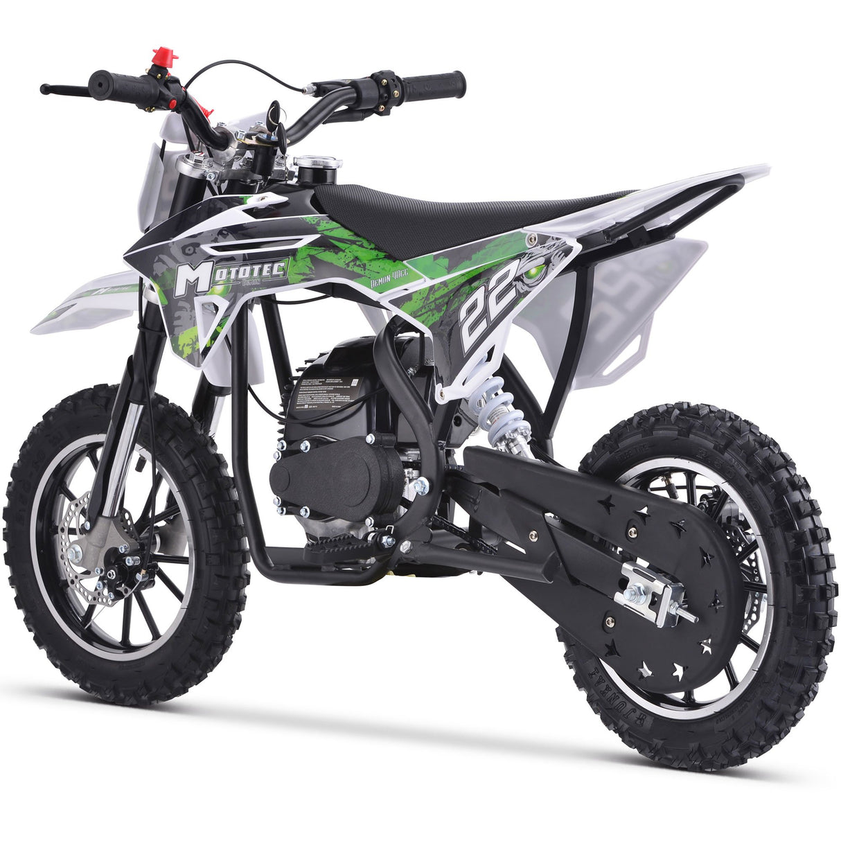 MotoTec Demon 40cc 4-Stroke Kids Gas Dirt Bike - Green