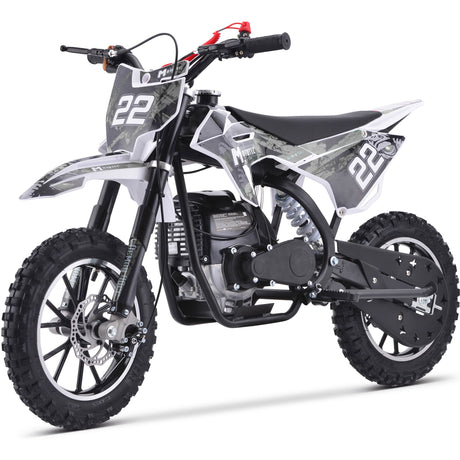 MotoTec Demon 40cc 4-Stroke Kids Gas Dirt Bike - White