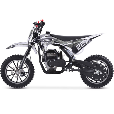 MotoTec Demon 40cc 4-Stroke Kids Gas Dirt Bike - White