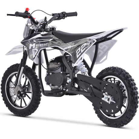 MotoTec Demon 40cc 4-Stroke Kids Gas Dirt Bike - White