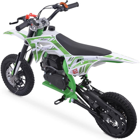 MotoTec Villain 52cc 2-Stroke Kids Gas Dirt Bike - Green
