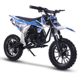 MotoTec Warrior 52cc 2-Stroke Kids Gas Dirt Bike - Blue