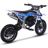 MotoTec Warrior 52cc 2-Stroke Kids Gas Dirt Bike - Blue