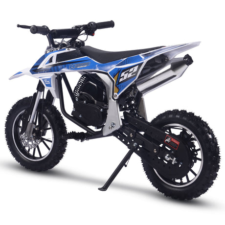 MotoTec Warrior 52cc 2-Stroke Kids Gas Dirt Bike - Blue