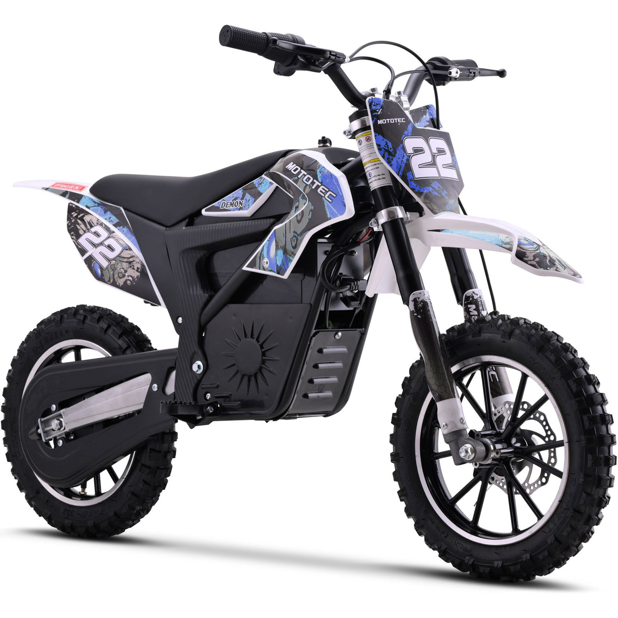 MotoTec 36v 790w Demon Electric Dirt Bike Lithium - Blue