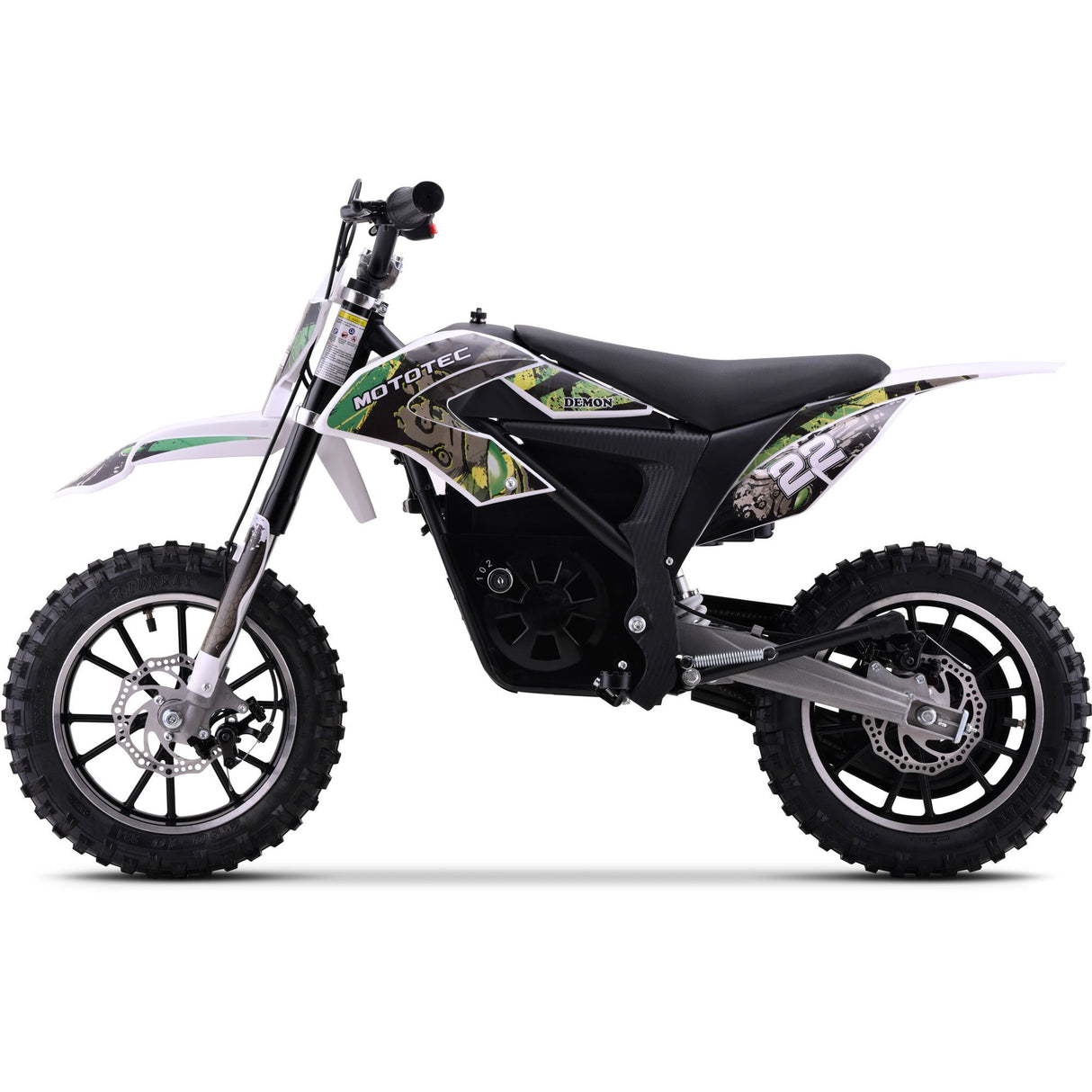 MotoTec 36v 790w Demon Electric Dirt Bike Lithium - Green
