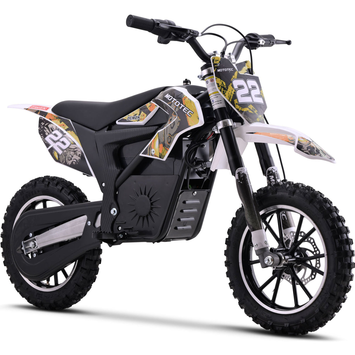 MotoTec 36v 790w Demon Electric Dirt Bike Lithium - Orange