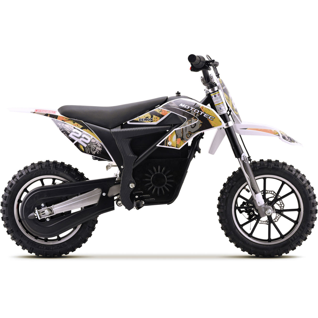 MotoTec 36v 790w Demon Electric Dirt Bike Lithium - Orange