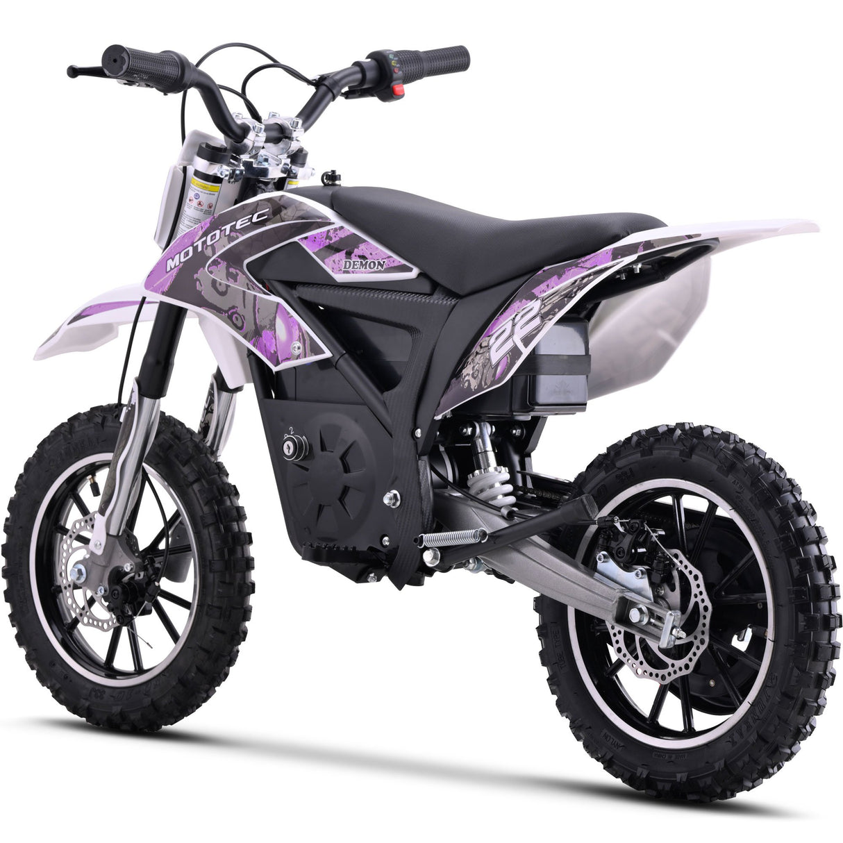 MotoTec 36v 790w Demon Electric Dirt Bike Lithium - Purple