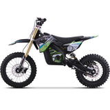 MotoTec 48v 1800w Pro Electric Dirt Bike Lithium - Green
