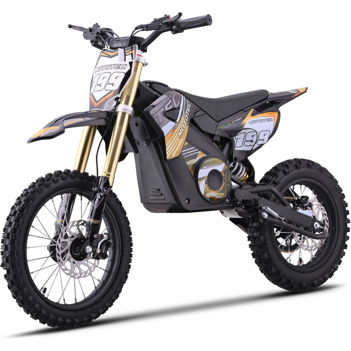 MotoTec 48v 1800w Pro Electric Dirt Bike Lithium - Orange