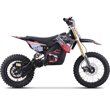 MotoTec - 48V 1800W Pro Electric Dirt Bike Lithium Red