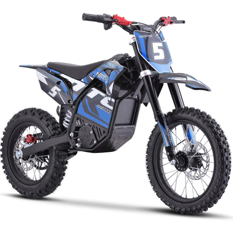 MotoTec 60v 2000w Pro Electric Dirt Bike Lithium - Blue