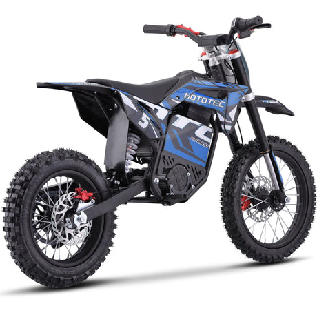 MotoTec 60v 2000w Pro Electric Dirt Bike Lithium - Blue