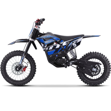 MotoTec 60v 2000w Pro Electric Dirt Bike Lithium - Blue