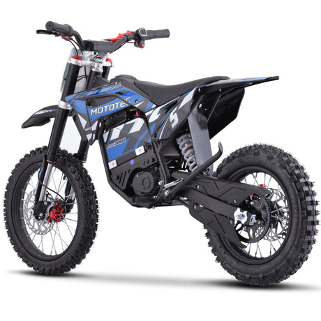 MotoTec 60v 2000w Pro Electric Dirt Bike Lithium - Blue