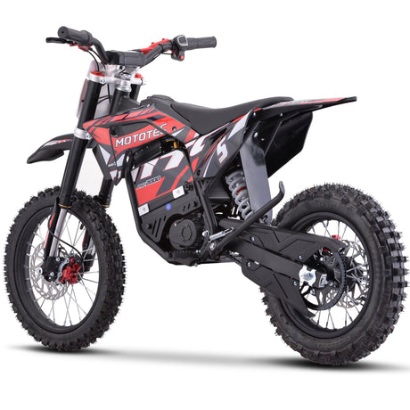 MotoTec 60v 2000w Pro Electric Dirt Bike Lithium - Red