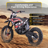 MotoTec 60v 2000w Pro Electric Dirt Bike Lithium - Red