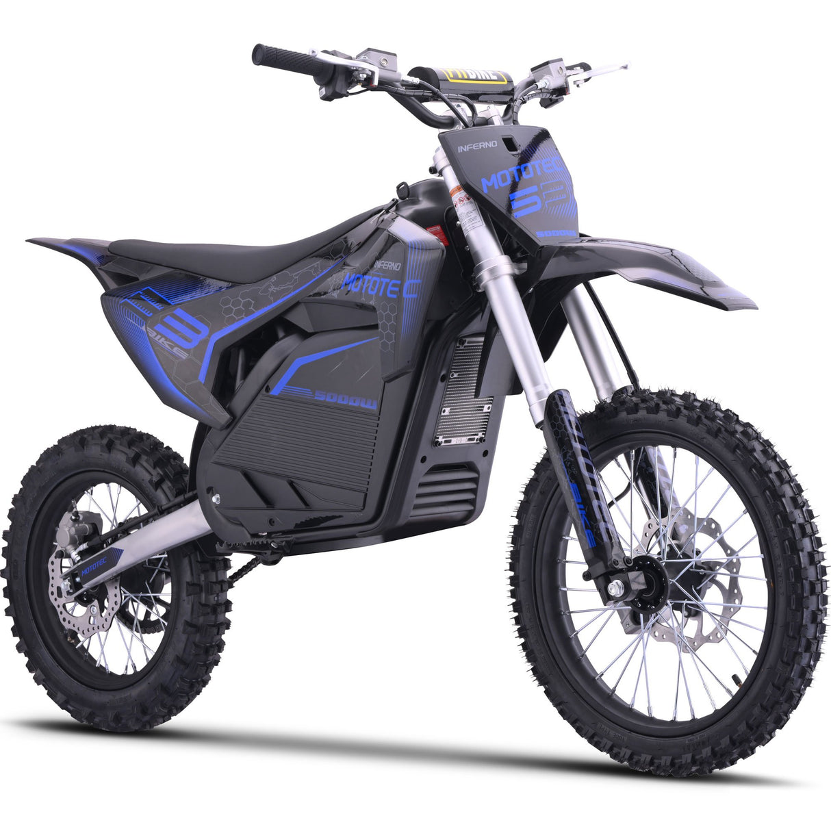 MotoTec 72v 5000w Pro Electric Dirt Bike Lithium - Blue