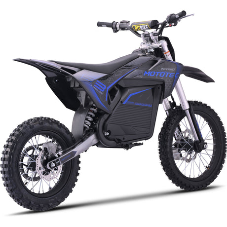 MotoTec - 72V 5000W Pro Electric Dirt Bike Lithium Blue