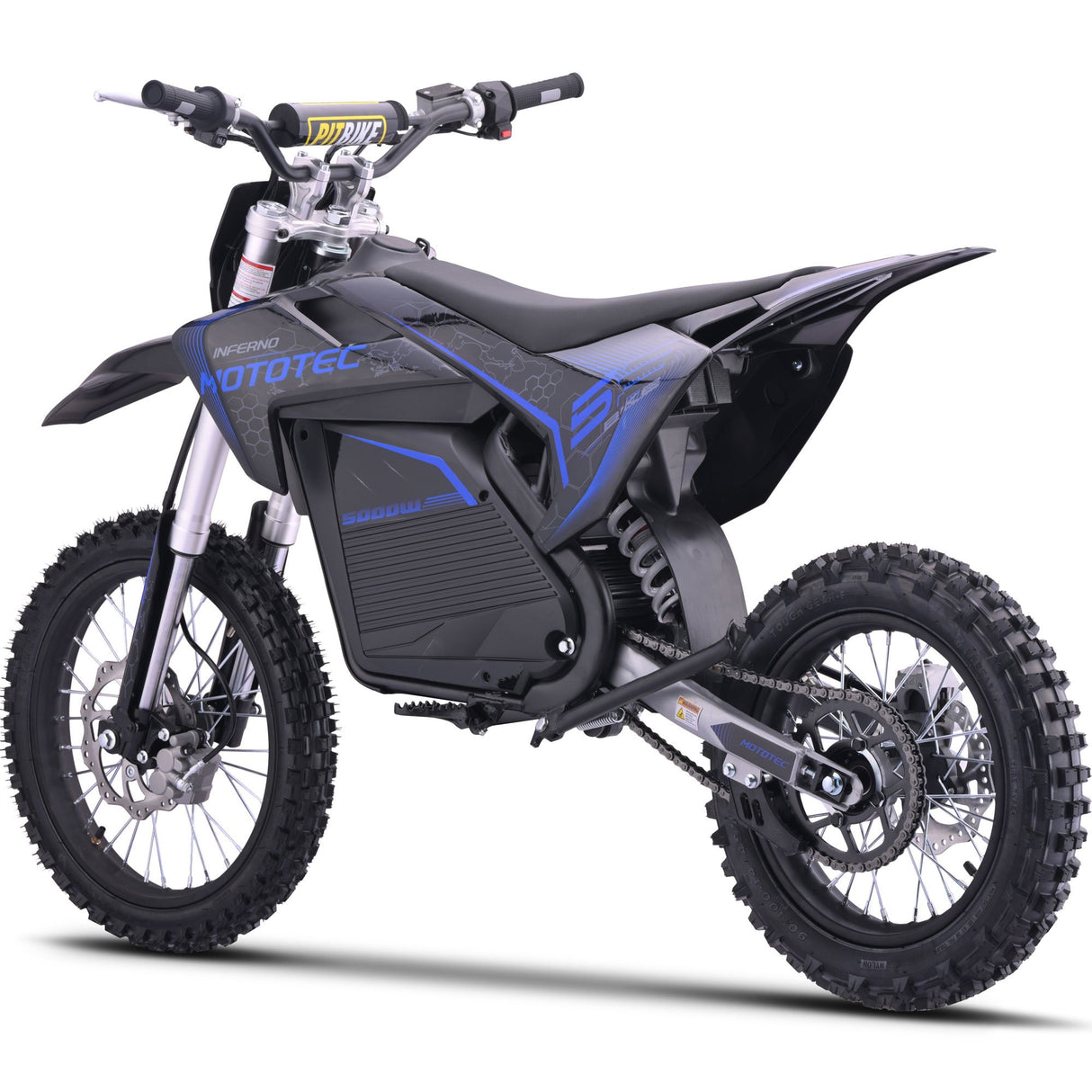 MotoTec 72v 5000w Pro Electric Dirt Bike Lithium - Blue