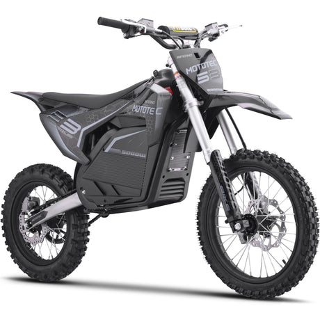 MotoTec 72v 5000w Pro Electric Dirt Bike Lithium - Grey