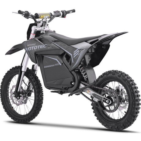 MotoTec 72v 5000w Pro Electric Dirt Bike Lithium - Grey