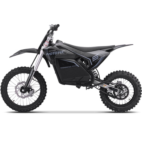 MotoTec 72v 5000w Pro Electric Dirt Bike Lithium - Grey