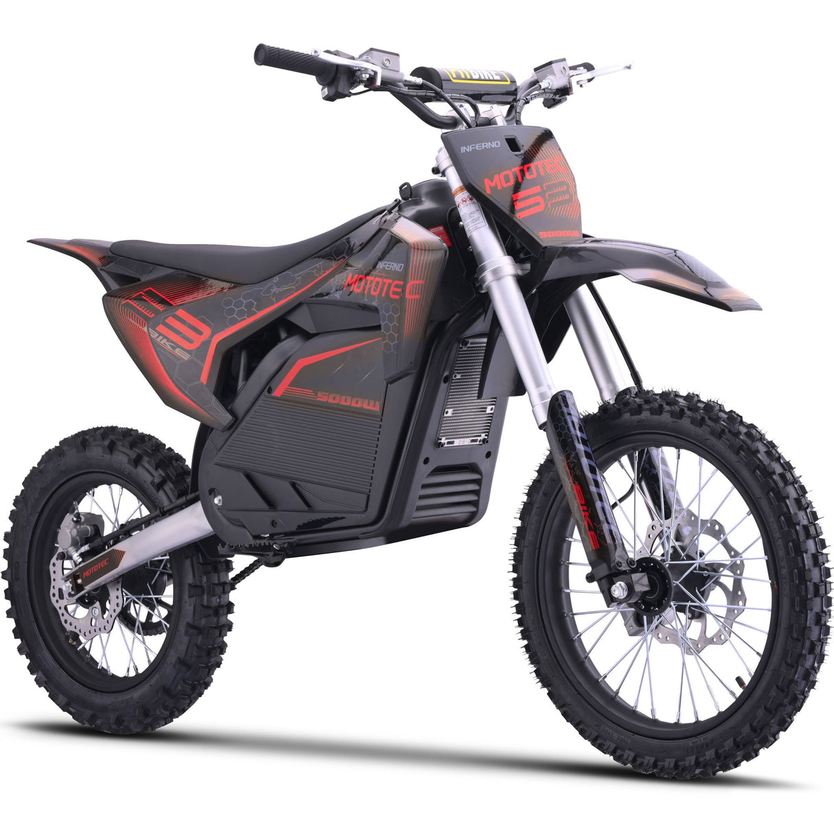 MotoTec 72v 5000w Pro Electric Dirt Bike Lithium - Red