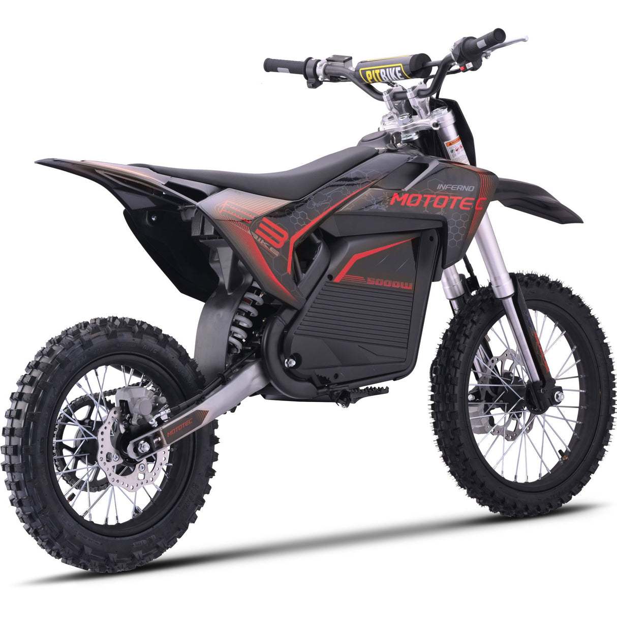 MotoTec 72v 5000w Pro Electric Dirt Bike Lithium - Red
