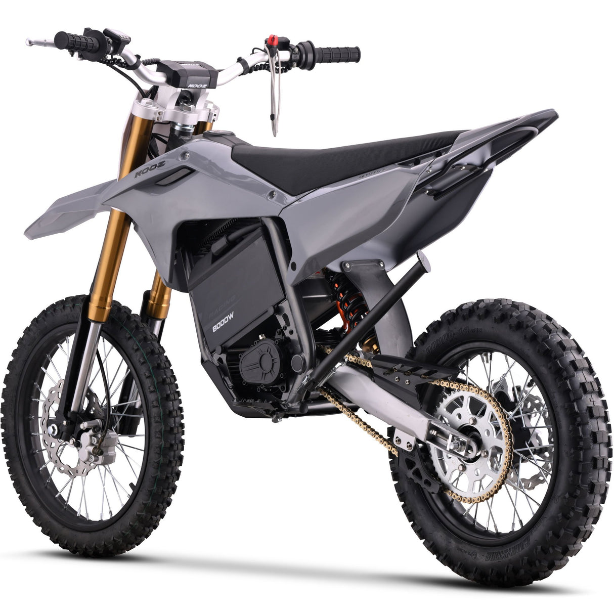 MotoTec 72v 8000w Pro Electric Dirt Bike 17/14 Lithium - Grey