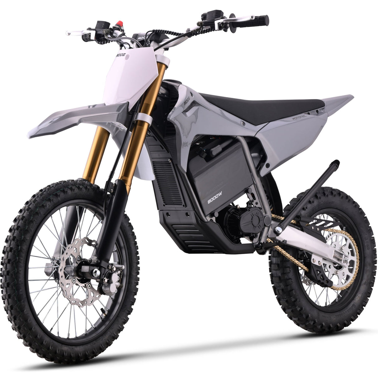 MotoTec 72v 8000w Pro Electric Dirt Bike 17/14 Lithium - Grey
