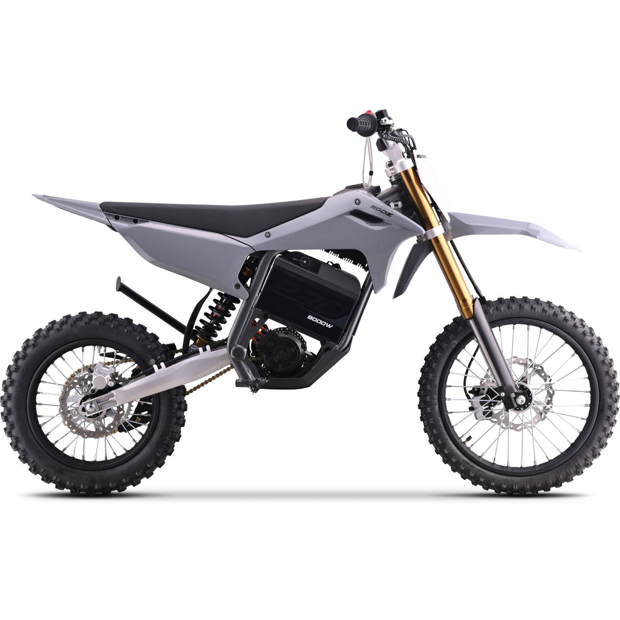 MotoTec 72v 8000w Pro Electric Dirt Bike 17/14 Lithium - Grey