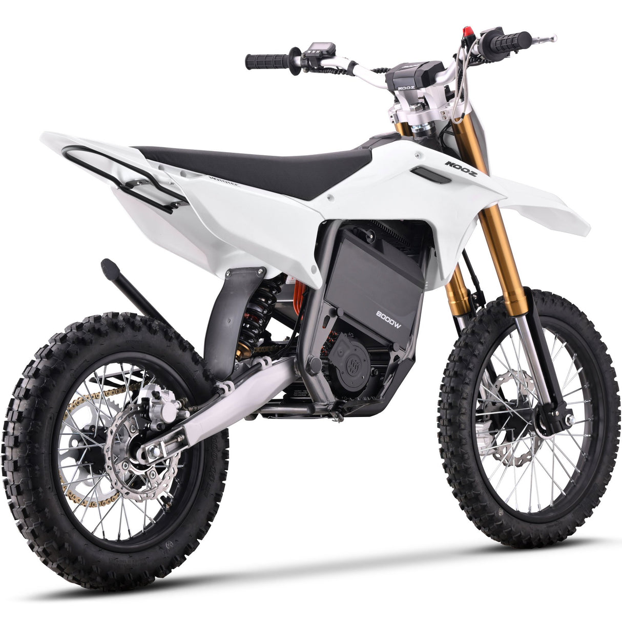 MotoTec 72v 8000w Pro Electric Dirt Bike 17/14 Lithium - White