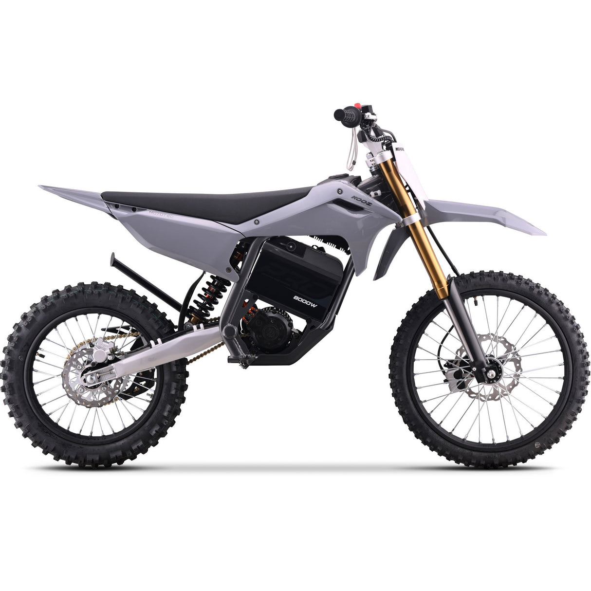 MotoTec 72v 8000w Pro Electric Dirt Bike 19/16 Lithium - Grey