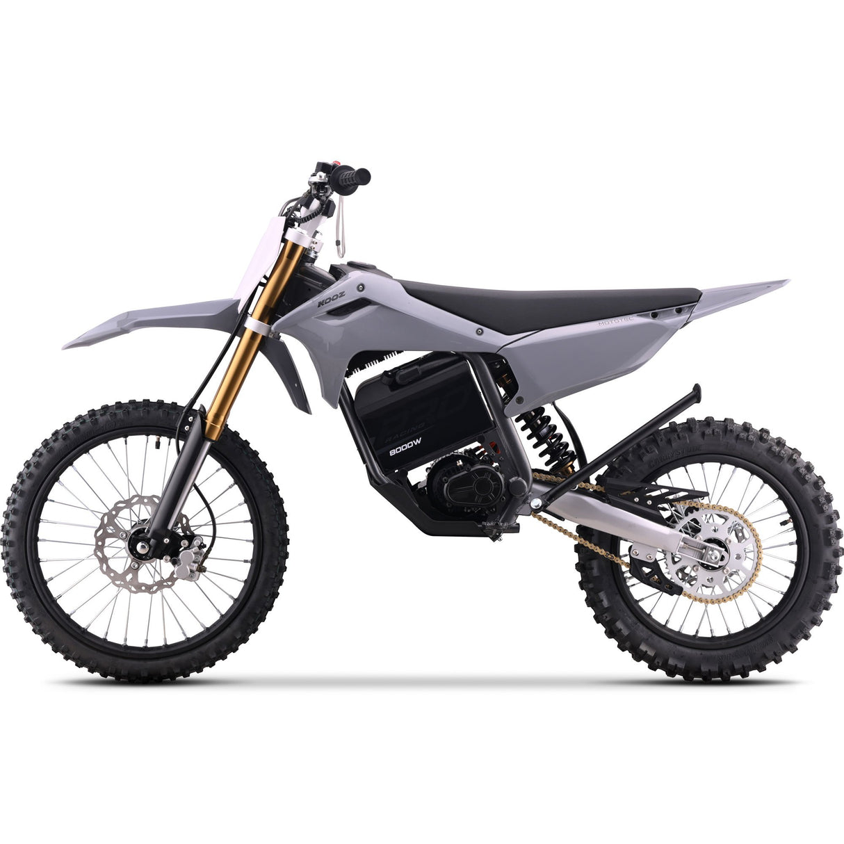 MotoTec 72v 8000w Pro Electric Dirt Bike 19/16 Lithium - Grey