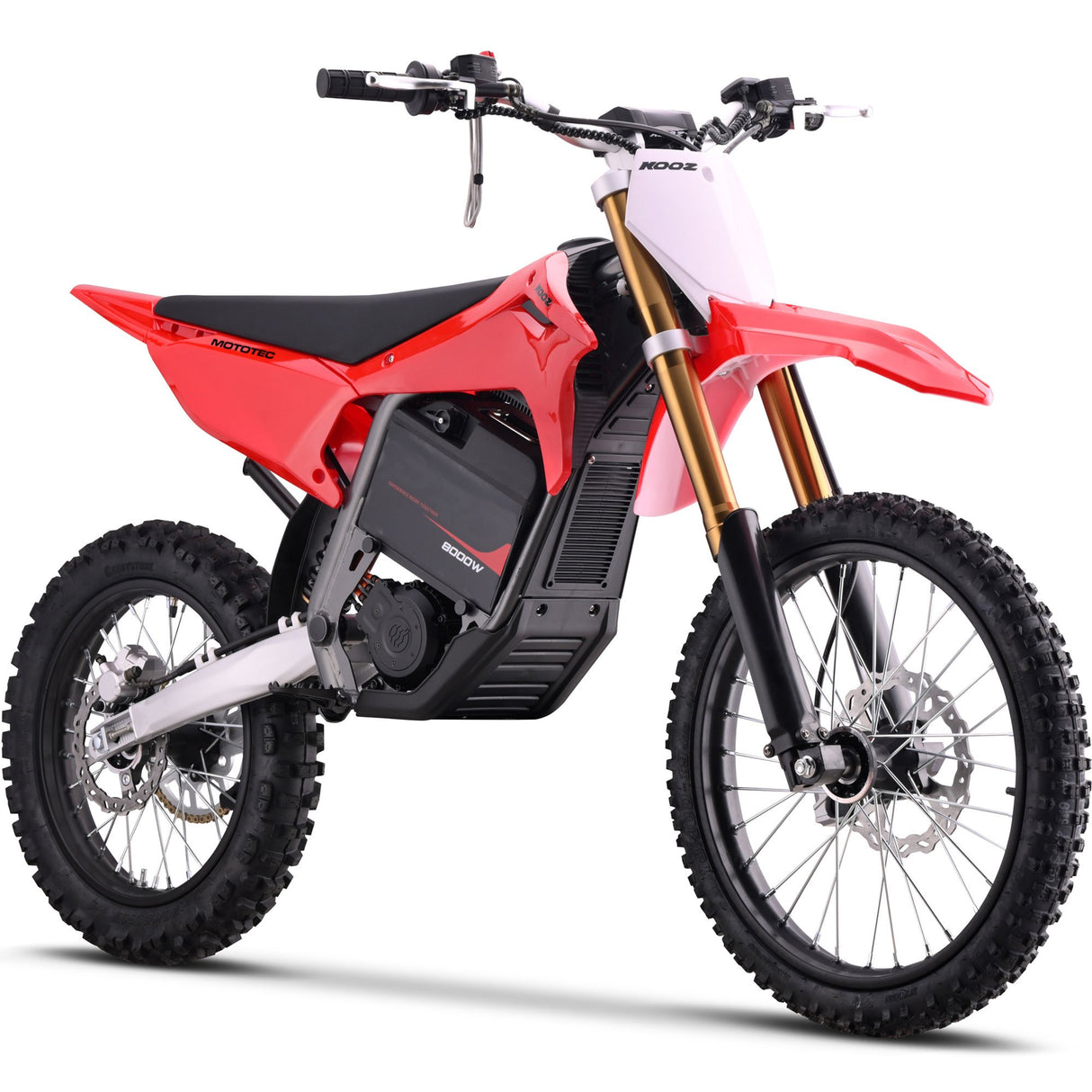 MotoTec 72v 8000w Pro Electric Dirt Bike 19/16 Lithium - Red